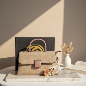 Ladyrose Woven Texture Top Handle Bag